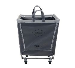 Medium Square Canvas Laundry Basket with Wheels