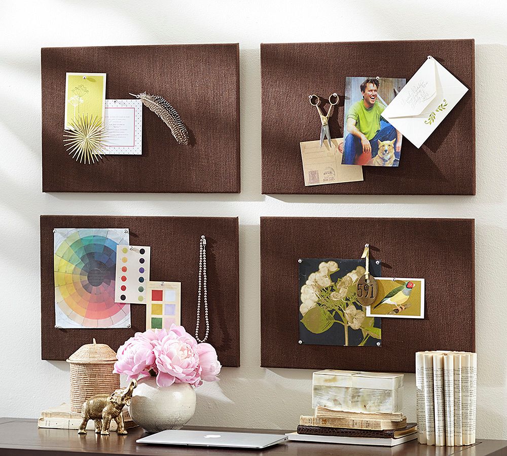 Modular Espresso Linen Pinboard Tile