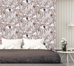 Toucan Newspaper Removable Wallpaper