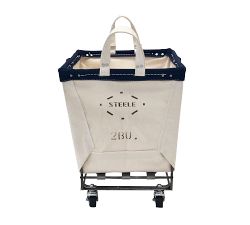 Medium Rectangle Canvas Laundry Basket with Wheels