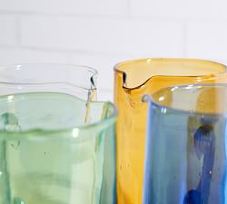 Moroccan Handcrafted Recycled Glass Pitcher