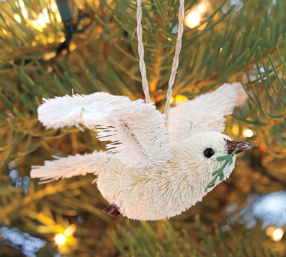 Bottlebrush Peace Dove Ornament