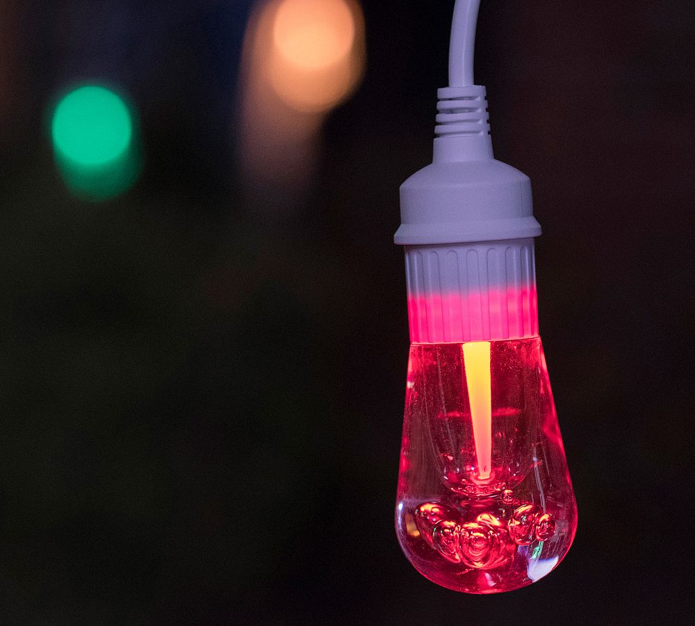 Color Changing Outdoor LED String Lights - White