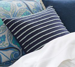 Fringe Striped Pillow Cover