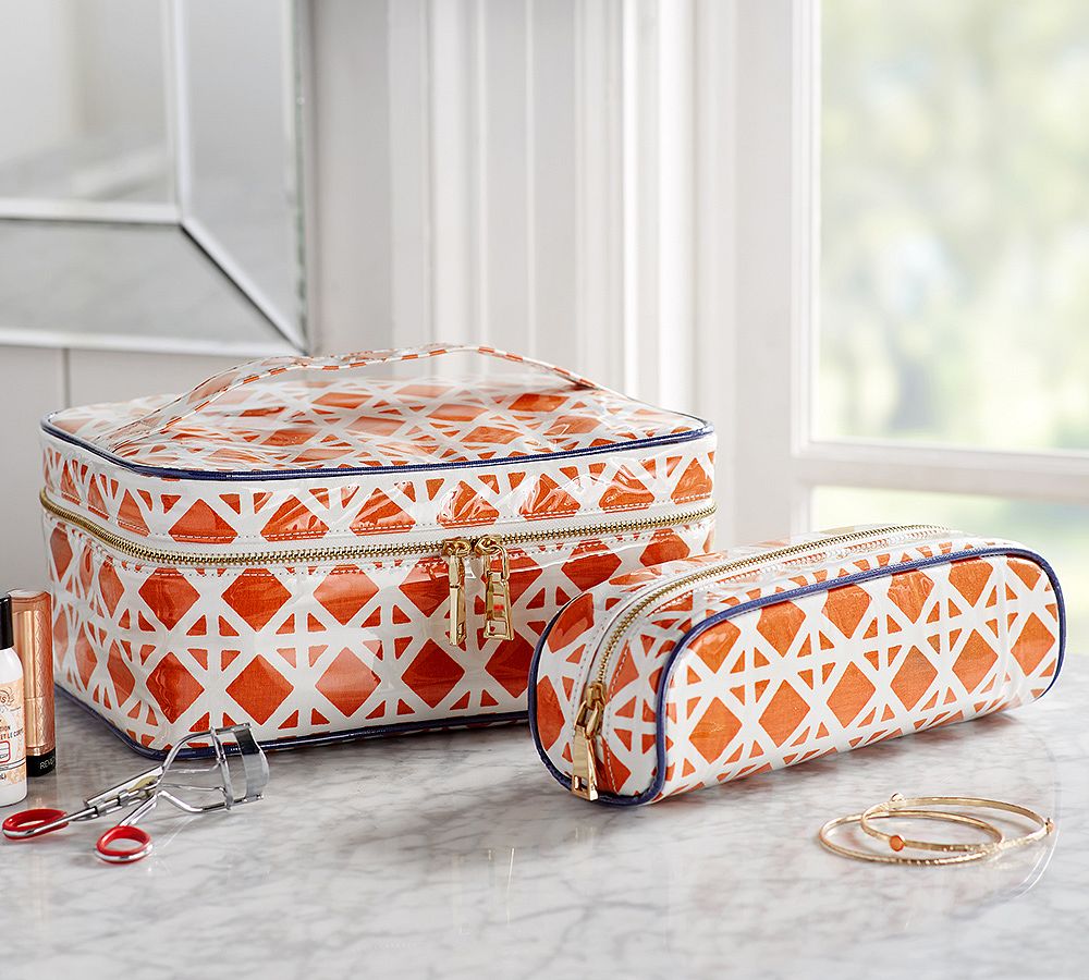 Lattice Print Train Case, Set of 2