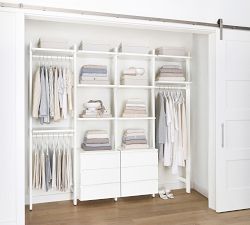 Essential&#160;Reach-In&#160;Closet by Hold Everything, 8' Hanging System with 3 Drawers&#8203;