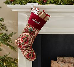Darcy Printed Velvet Paisley Stocking