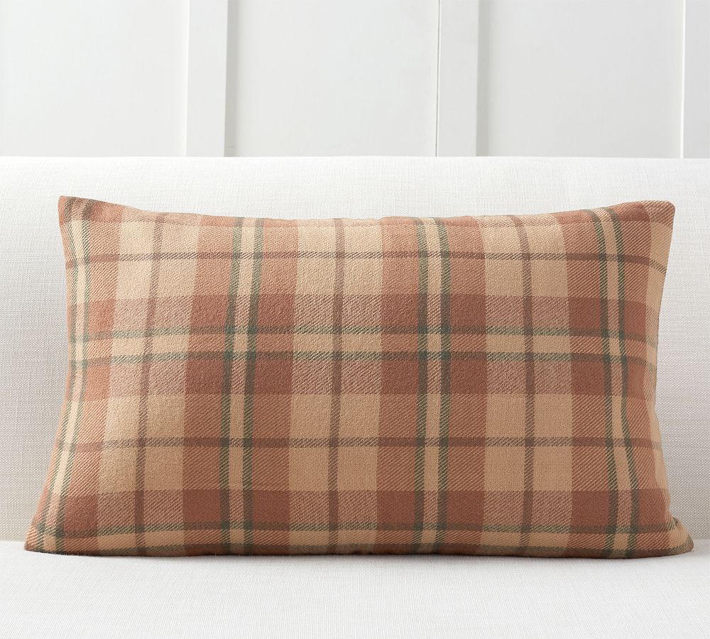 Hanne Plaid Lumbar Pillow Cover
