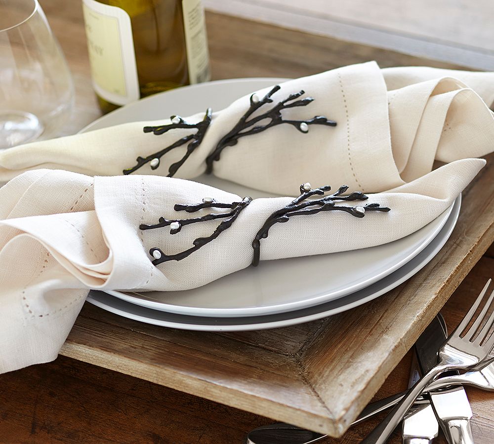 Pearl &amp; Willow Napkin Ring, Set of 4