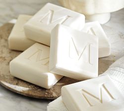 Monogrammed Paperwhite Square Soap Set