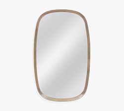 NoHo Wooden Rounded Rectangular Wall Mirror 36&quot; x 22&quot;