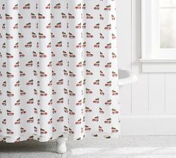 Woody Car Organic Shower Curtain