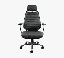 Harbor Leather Swivel Desk Chair