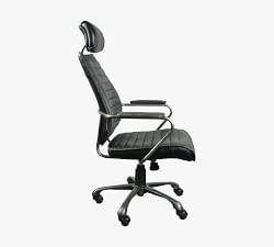 Harbor Leather Swivel Desk Chair