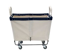 Medium Rectangle Canvas Laundry Basket with Wheels