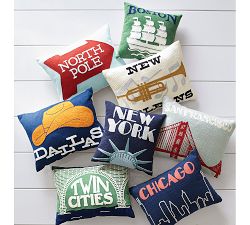 North Pole Crewl Pillow