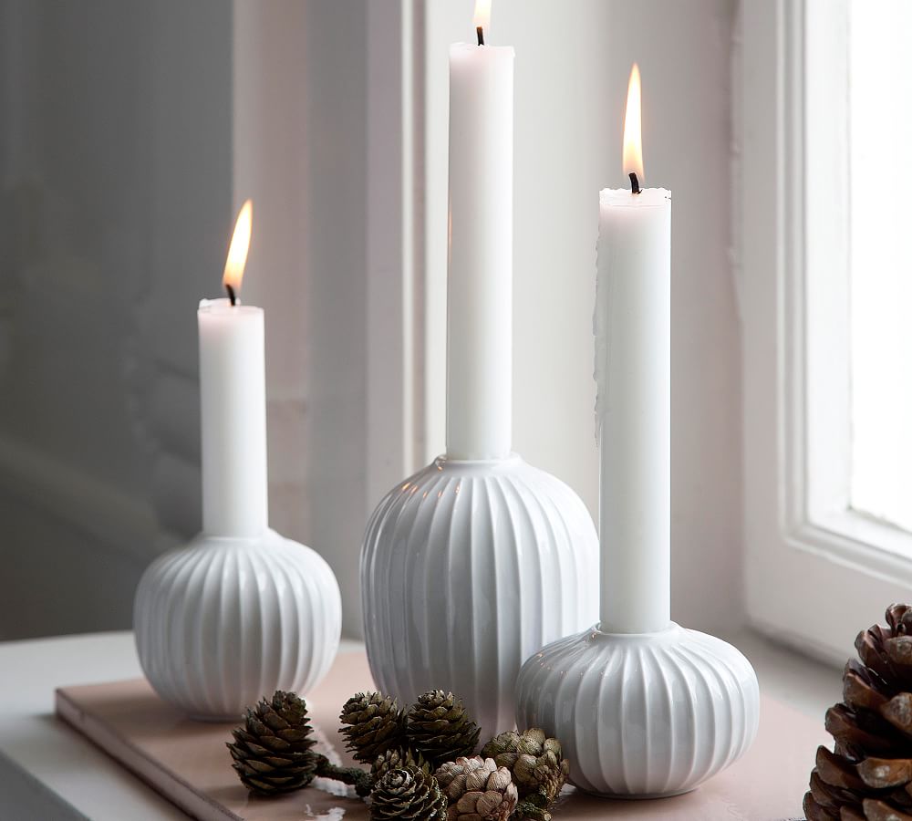 K&#228;hler Hammershoi White Porcelain Candleholders