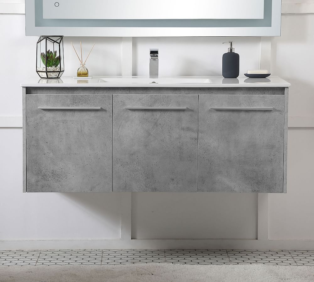 Luc 40-48&quot; Single Sink Floating Vanity with Doors