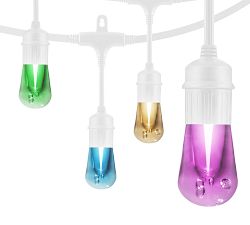 Color Changing Outdoor LED String Lights - White