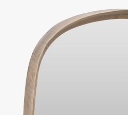 NoHo Wooden Rounded Rectangular Wall Mirror 36&quot; x 22&quot;