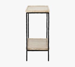 Tate Rectangular Marble Side Table (24&quot;)