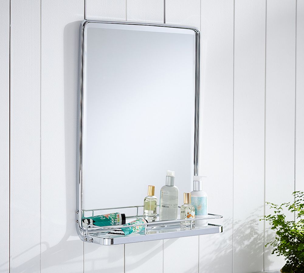 Vintage Mirror with Tray 17&quot; x 25&quot;