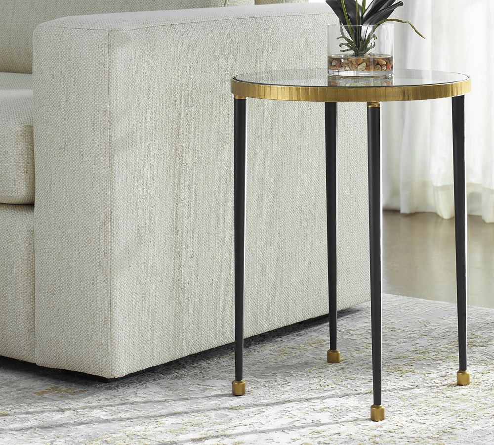 Joseph Round Glass Accent Table (17&quot;)