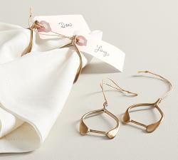 Wishbone Metal Napkin Rings - Set of 4