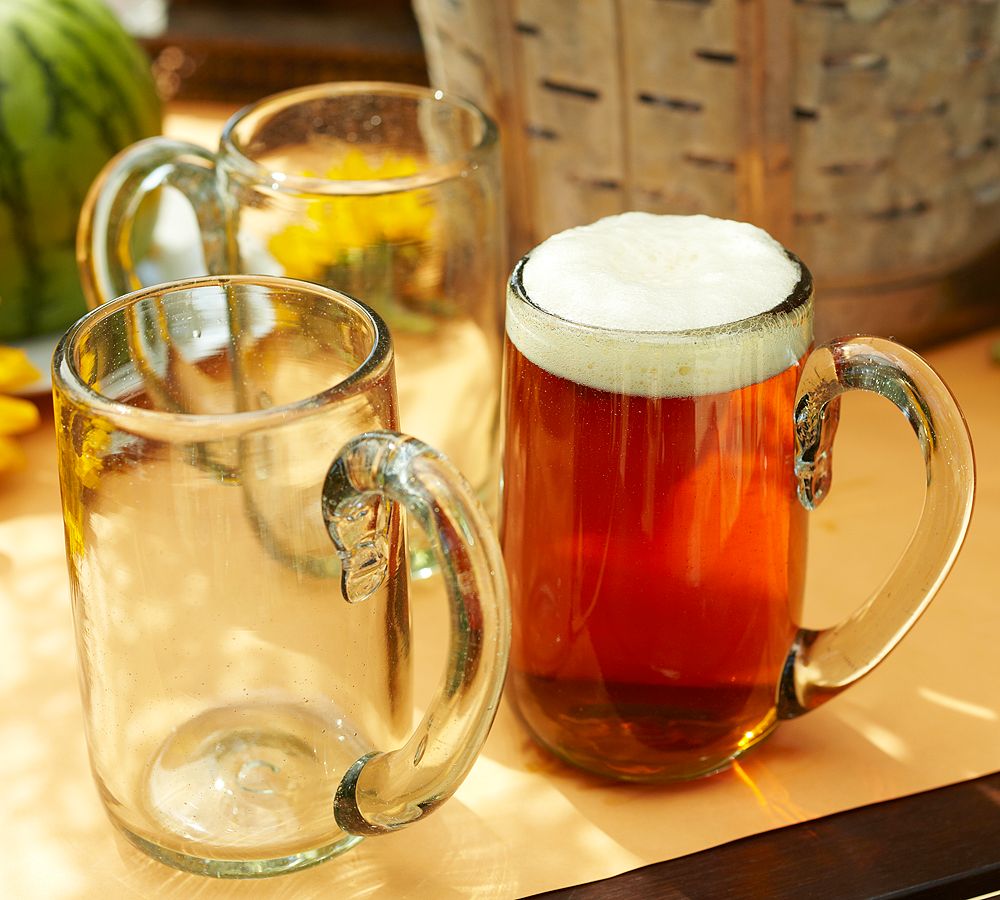 Casa Recycled Glass Beer Mug, Set of 6