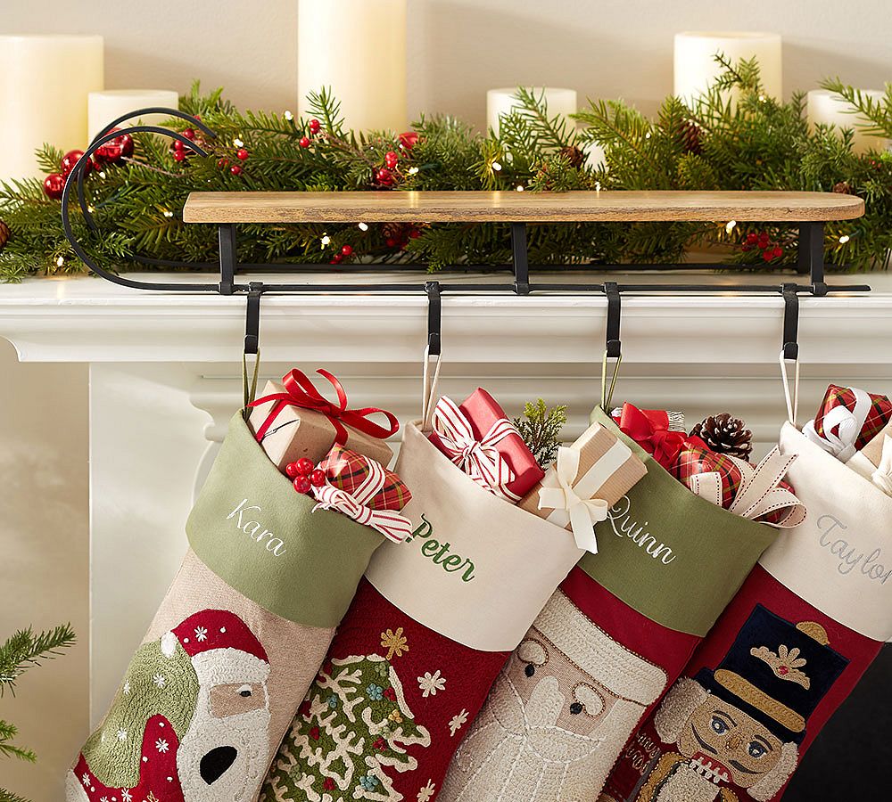 Mantle Sleigh Stocking Holder