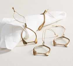 Wishbone Metal Napkin Rings - Set of 4