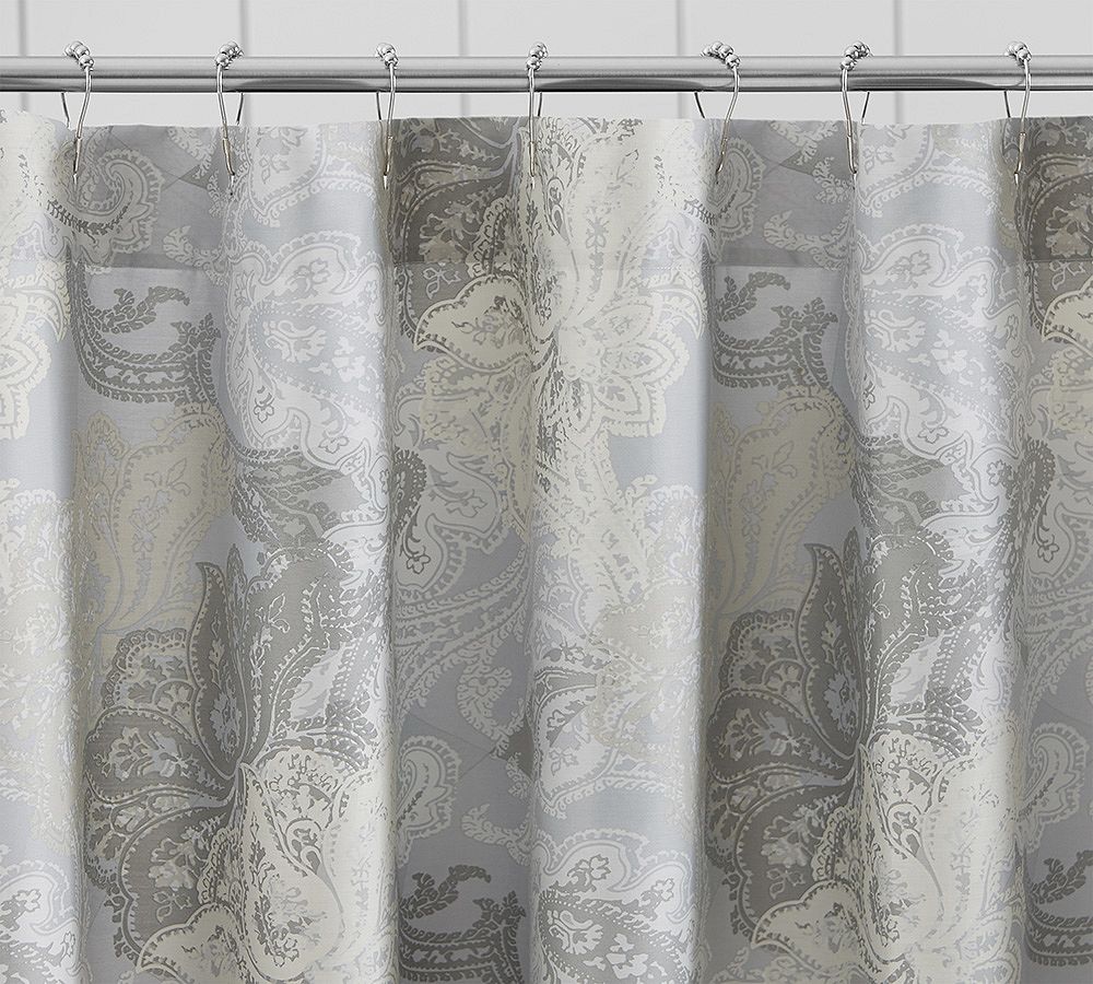 Willow Paisley Egyptian Cotton Shower Curtain