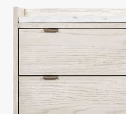 Geary Marble Top 5-Drawer Tall Dresser (27&quot;)
