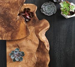 Live Edge Teak Shelf (12&quot;-24&quot;)