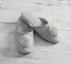 Pom Pom Faux Fur Slippers
