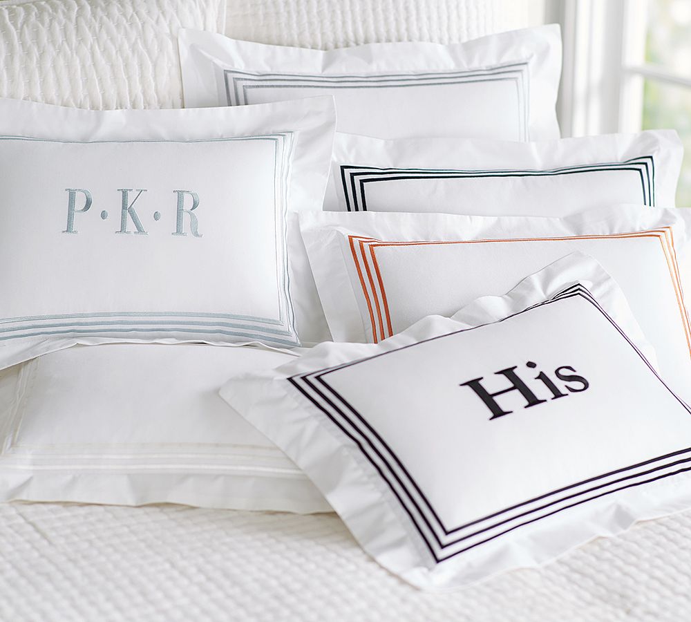 Grand Embroidered 200-Thread-Count Boudoir Pillow Cover