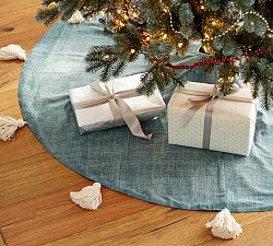 The Emily &amp; Meritt Denim Tassel Tree Skirt