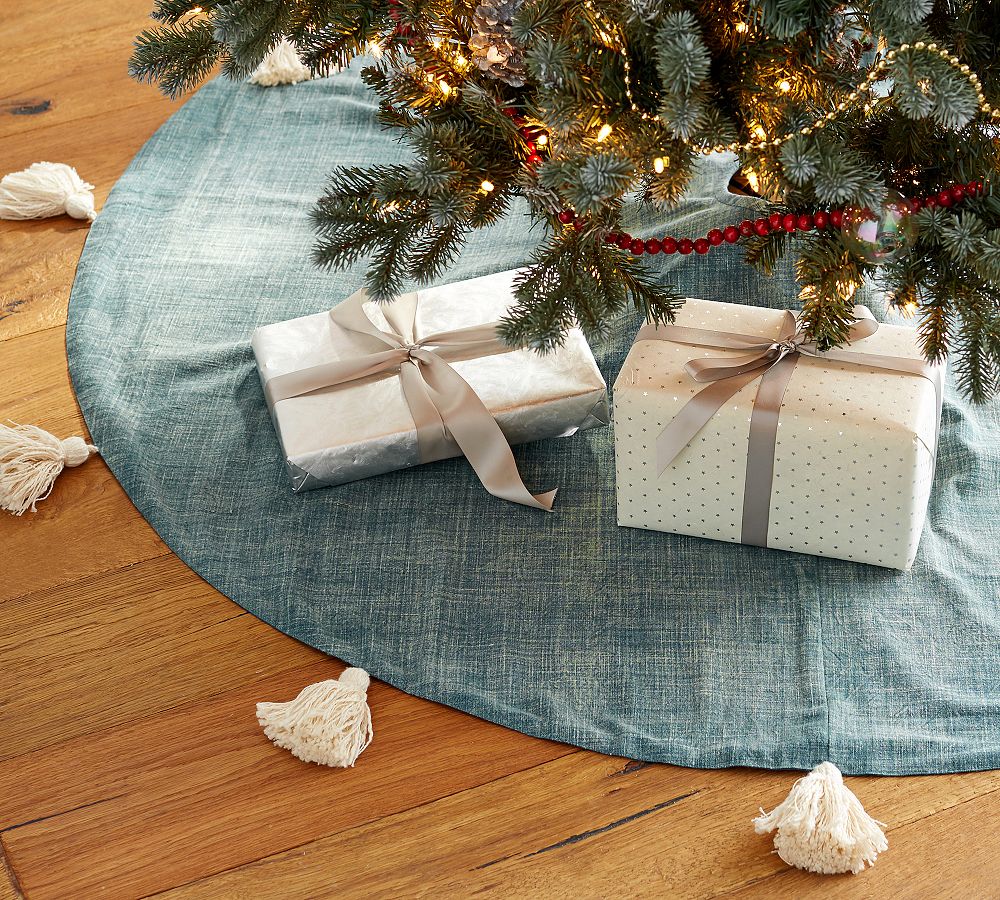 The Emily &amp; Meritt Denim Tassel Tree Skirt