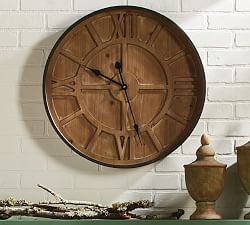 Coty Iron and Glass Wall Clock