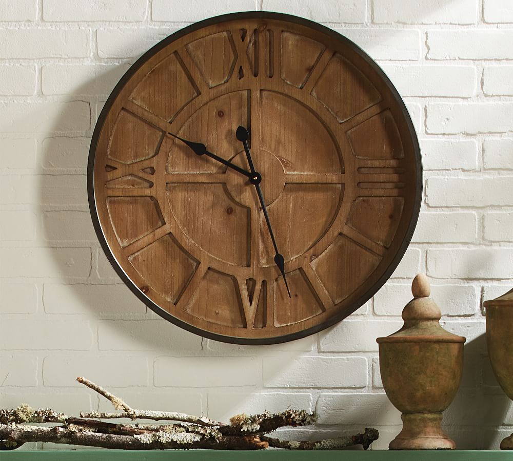 Coty Iron and Glass Wall Clock