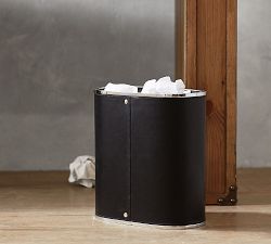 Drake Leather Trash Can