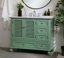 Page 42&quot; Asymmetric Single Sink Vanity with Doors