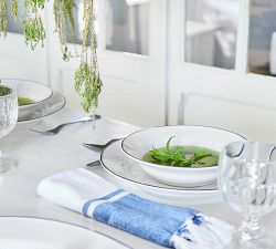 Costa Nova Beja Rimmed Pasta Plates - Set of 4