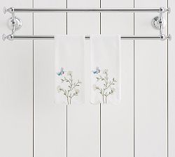 Monique Lhuillier Botanical Embroidered Guest Towel - Set of 2