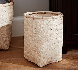 Whitewashed Wastebasket