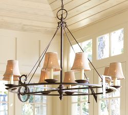 Burlap Chandelier Shades, Set of 3 (4&quot;)