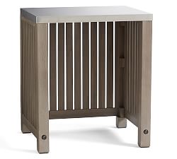 Open Box: Abbott Outdoor Kitchen Refrigerator Cabinet, Gray Wash