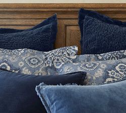Velvet Floral Quilted Sham