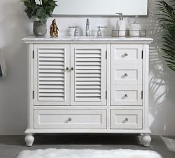 Page 42&quot; Asymmetric Single Sink Vanity with Doors