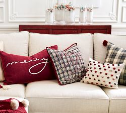 Baby it's Cold Outside Plaid Pillow Cover
